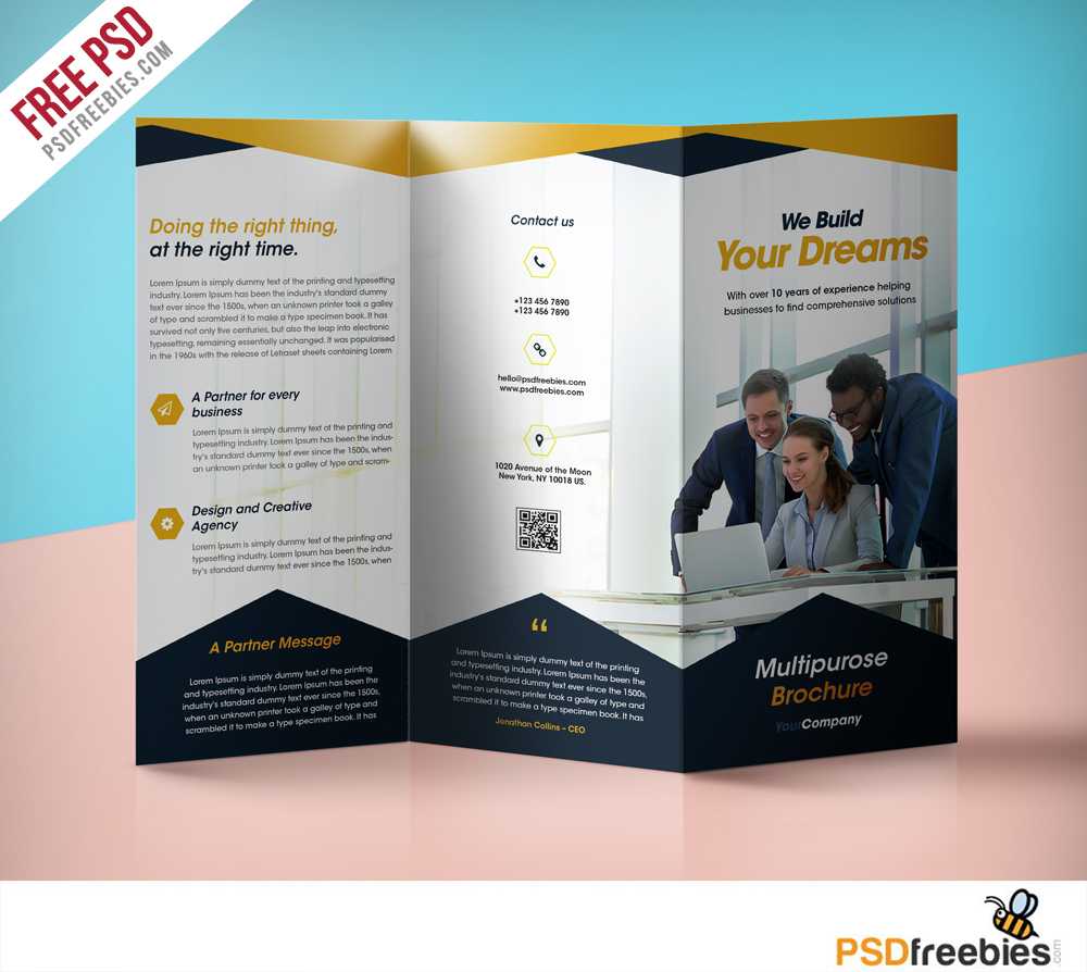 Professional Brochure Templates Free – Dalep.midnightpig.co Intended For Free Illustrator Brochure Templates Download