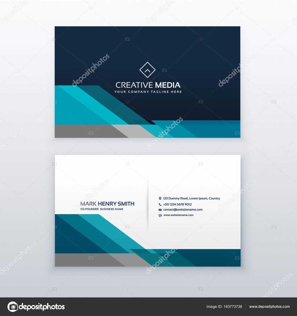 Professional Business Card Design Template — Stock Vector Inside Professional Name Card Template