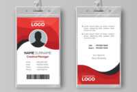 Professional Identity Card Template With Red with regard to Photographer Id Card Template