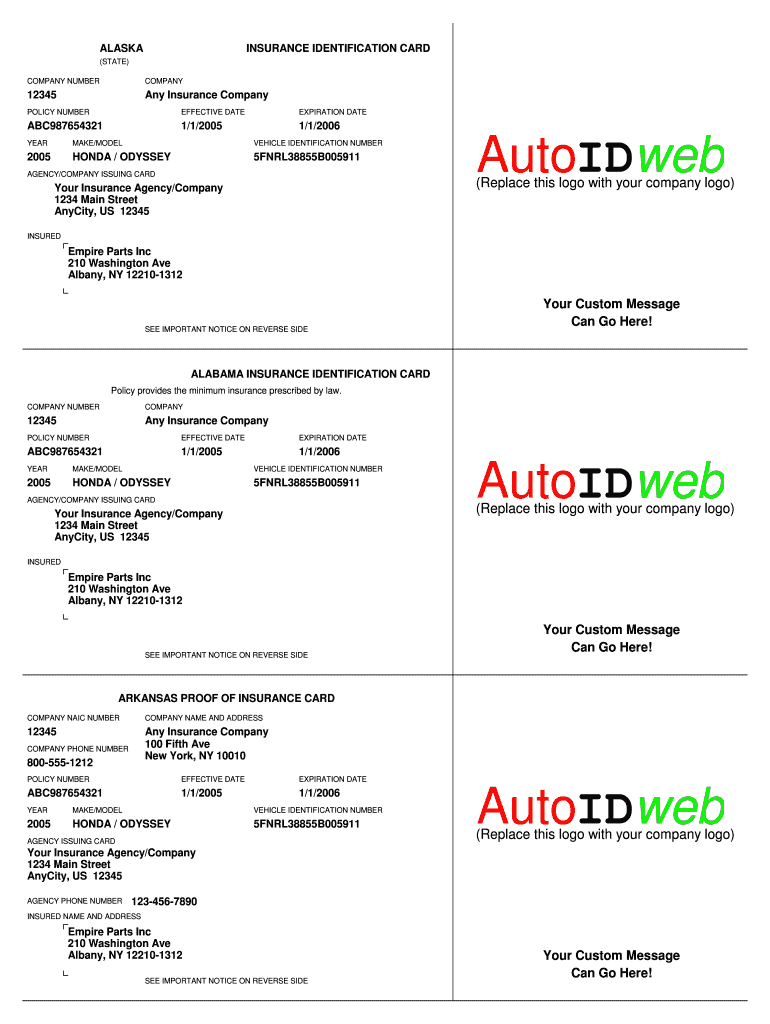 Progressive Insurance Card - Fill Online, Printable Pertaining To Fake Auto Insurance Card Template Download