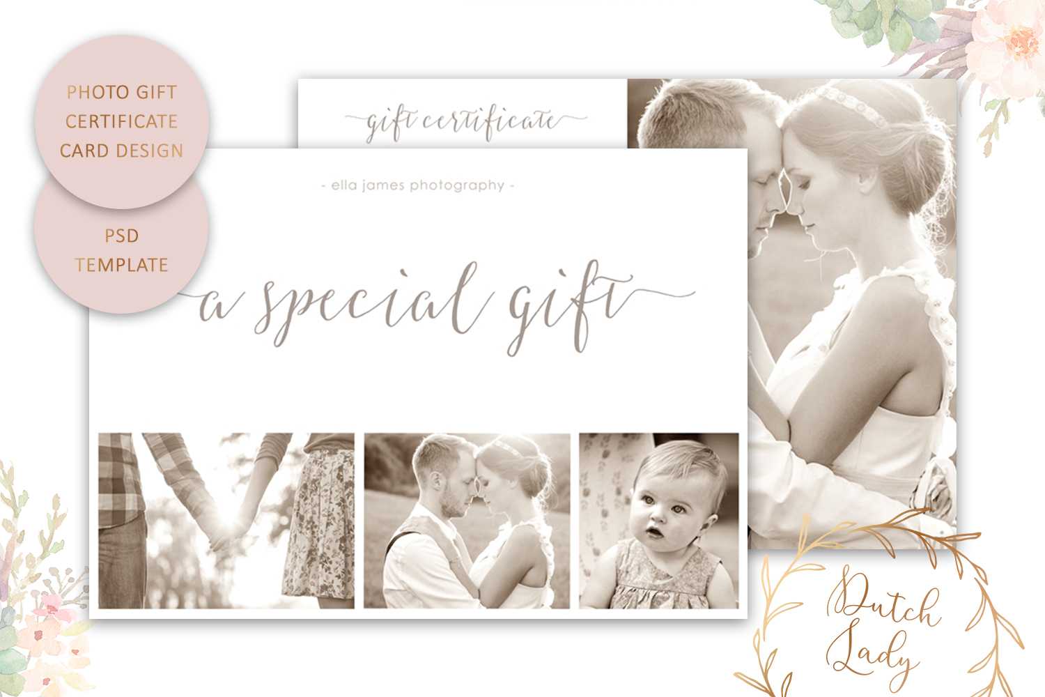 Psd Photography Gift Certificate Card Template 8 – Vsual Intended For Free Photography Gift Certificate Template