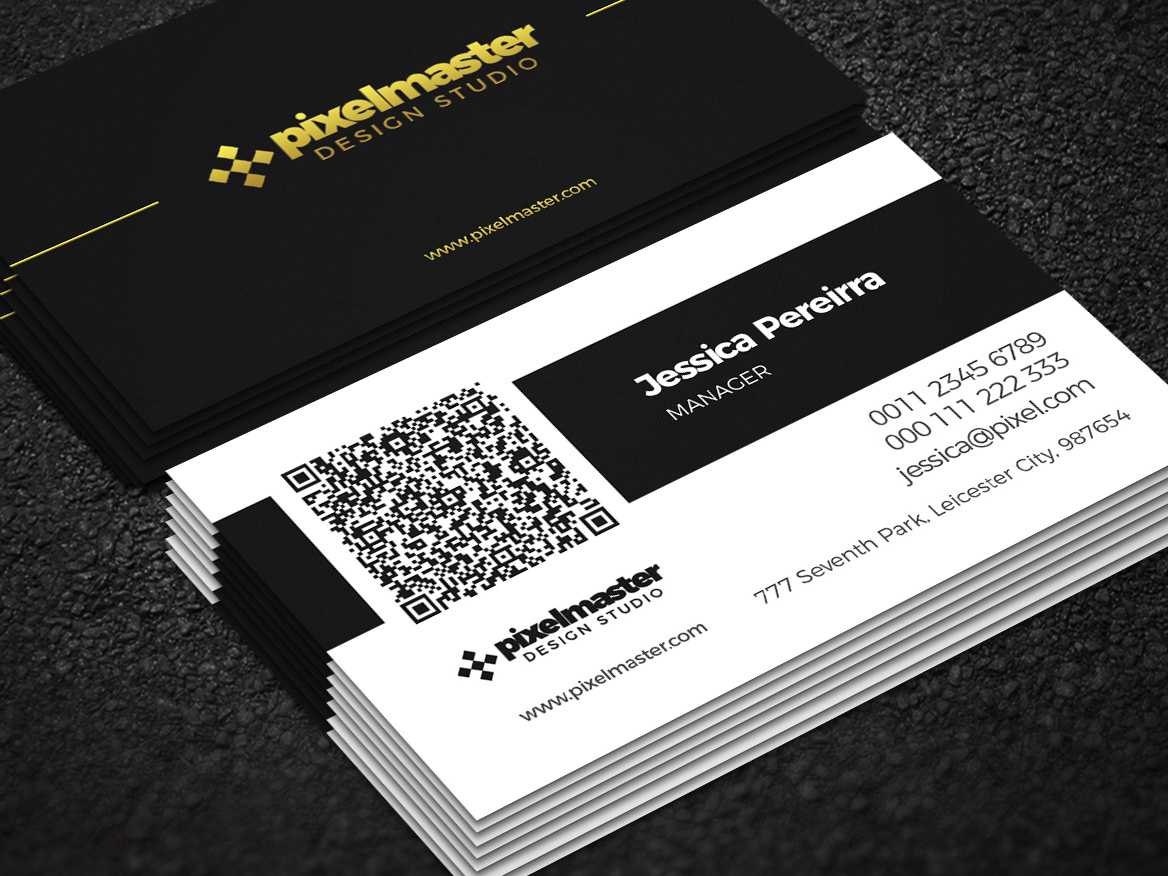 Qr Code Visiting Card Designs - Veppe With Qr Code Business Card Template