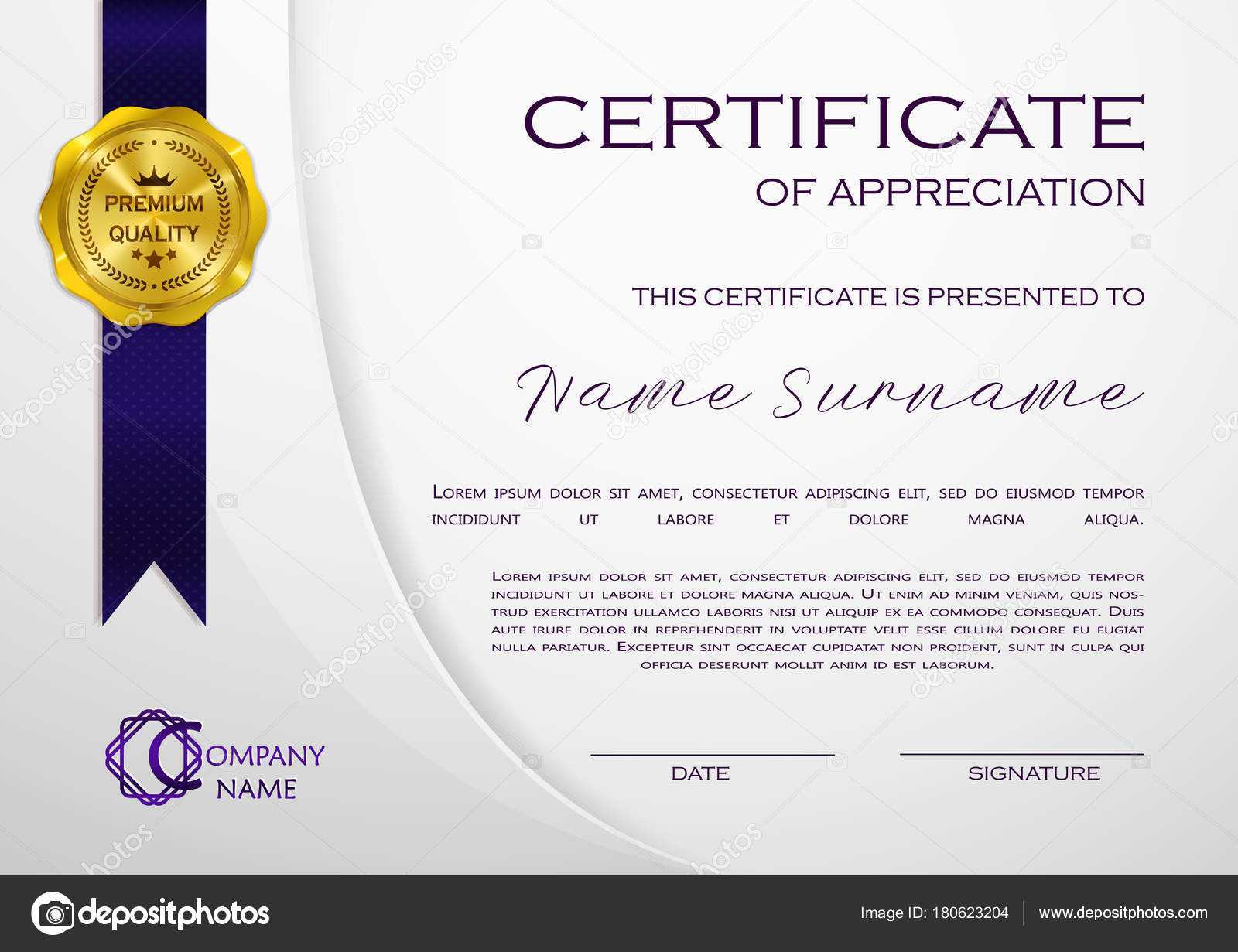 Qualification Certificate Appreciation Design Elegant Luxury Within Qualification Certificate Template