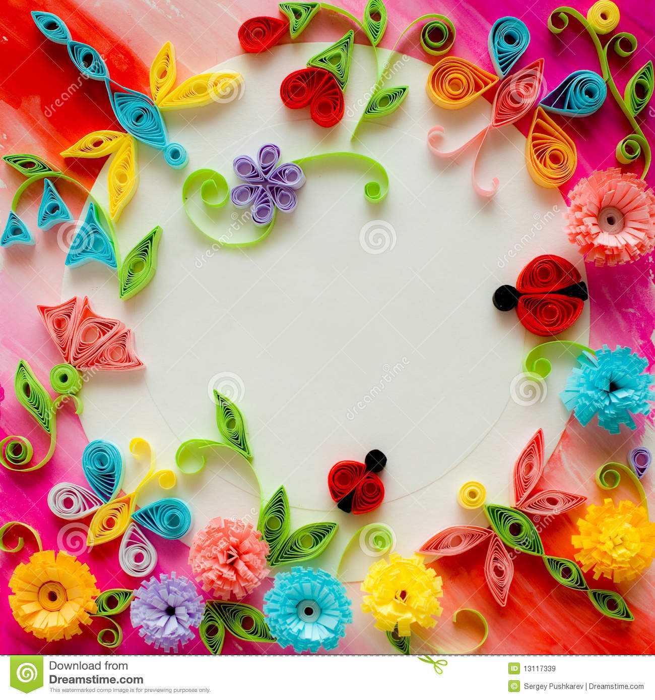 Quilling Greeting Card Blank Template Stock Image – Image Of With Free Blank Greeting Card Templates For Word