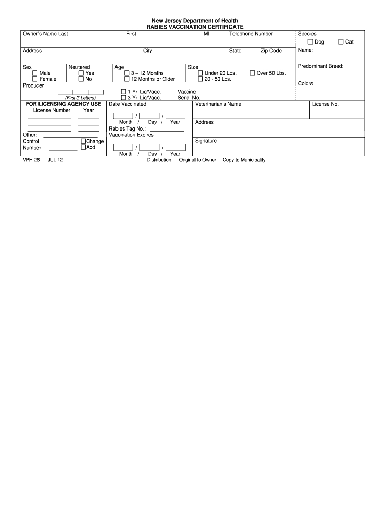 Rabies Vaccination Certificate – Fill Out And Sign Printable Pdf Template |  Signnow Pertaining To Rabies Vaccine Certificate Template
