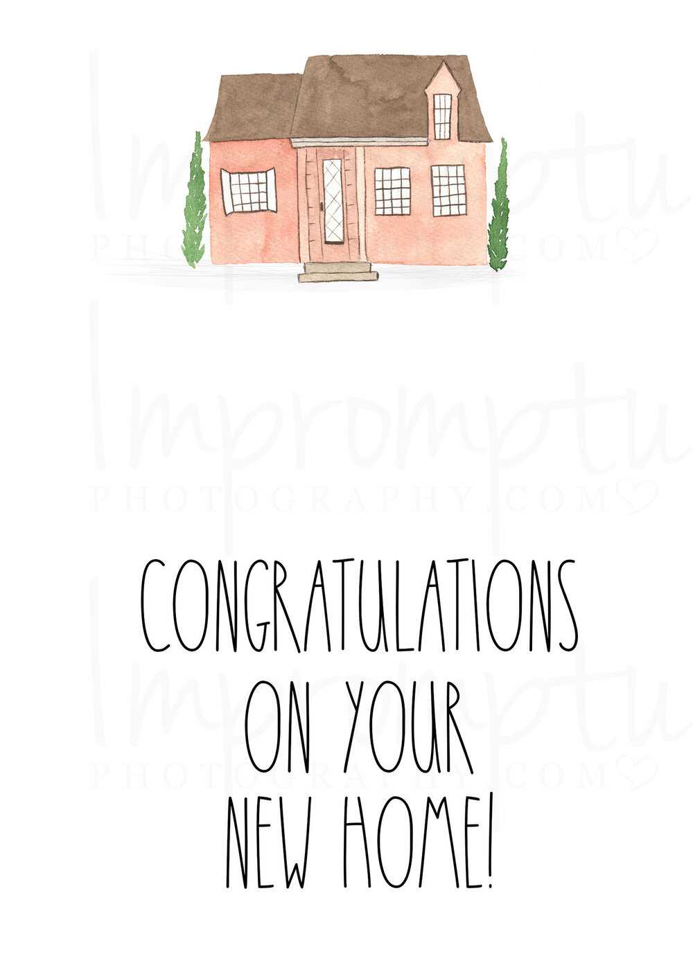 Rae Dunn Inspired Congratulations On Your New Home Card — Impromptu  Photography Throughout Michaels Place Card Template