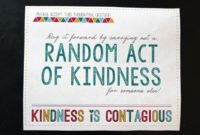 Random Acts Of Kindness Free Printable (Template Card) in Random Acts Of Kindness Cards Templates