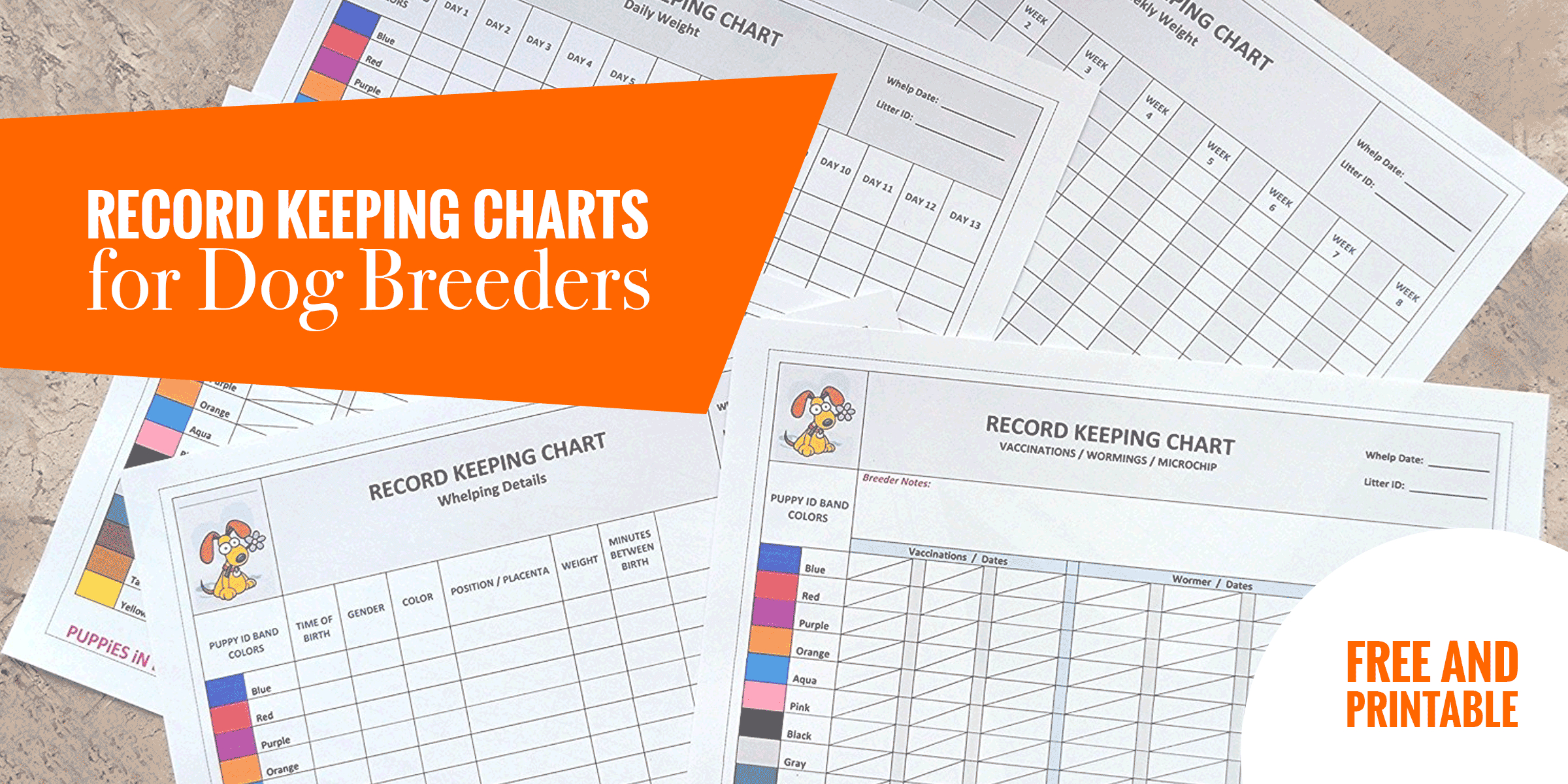 Record Keeping Charts For Breeders — Free Printable Puppy Forms Throughout Dog Grooming Record Card Template