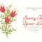 Red And Green Illustrated Flower Sympathy Card – Templates Pertaining To Sympathy Card Template