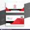 Red And White Modern Business Card Design Template Stock Within Modern Business Card Design Templates