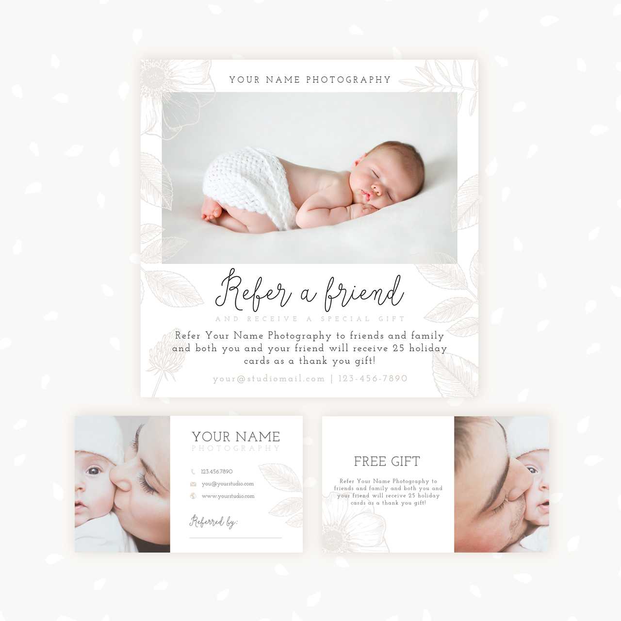Refer A Friend Photography Template | Bonus Business Cards Within Photography Referral Card Templates