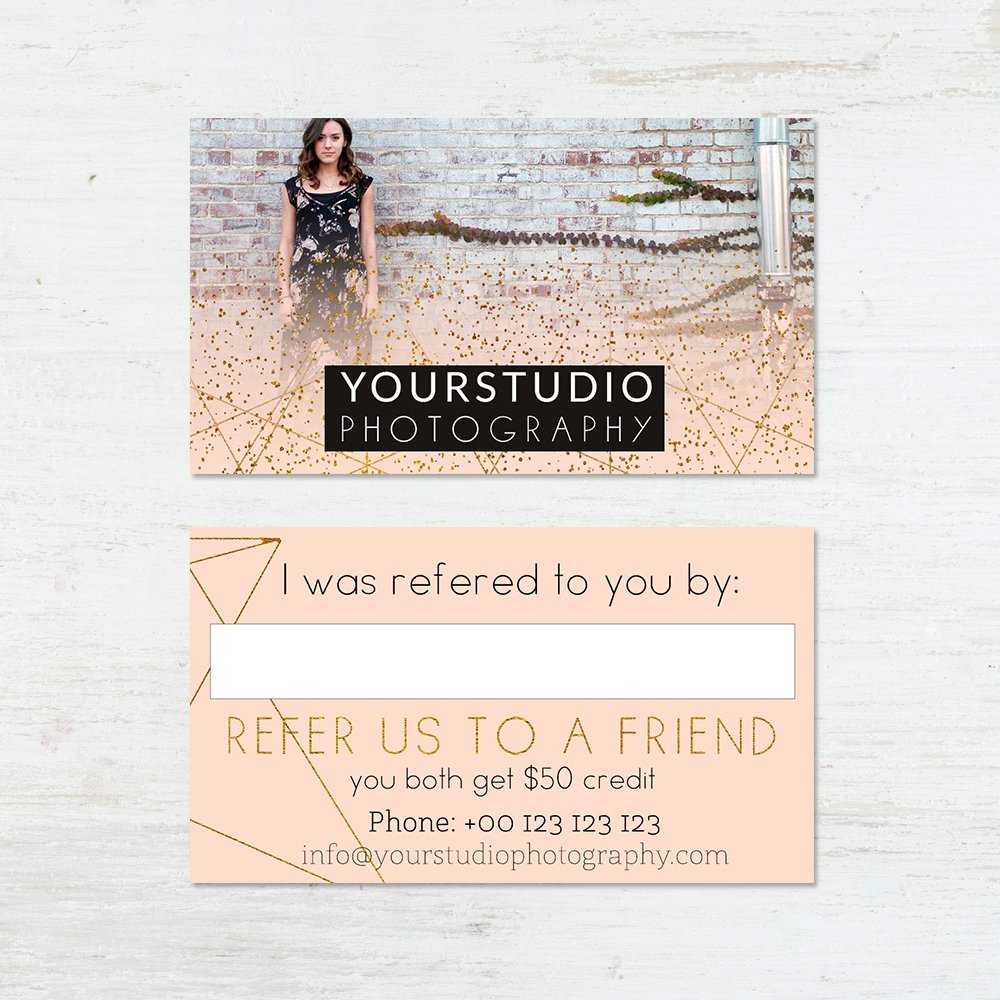 Referral Card Template | Pastel Greetings For Referral Card Template