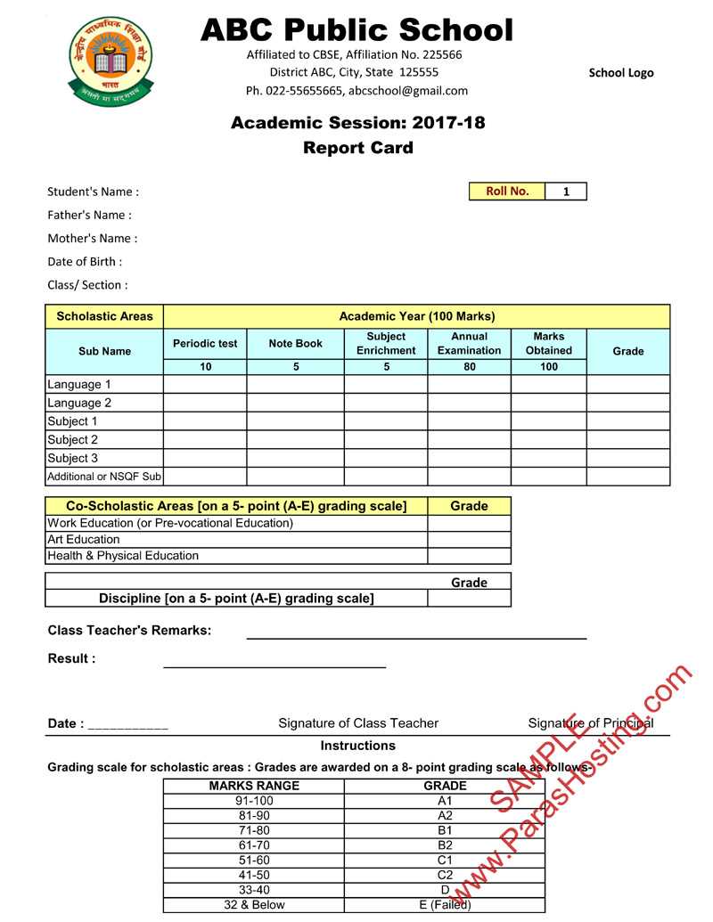 Report Card Format – Dalep.midnightpig.co For Soccer Report Card Template