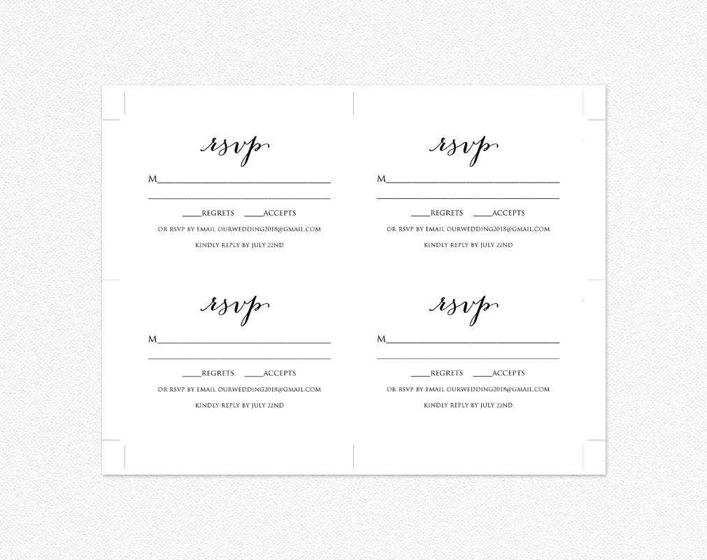 Response Cards Templates – Falep.midnightpig.co With Free Printable Wedding Rsvp Card Templates