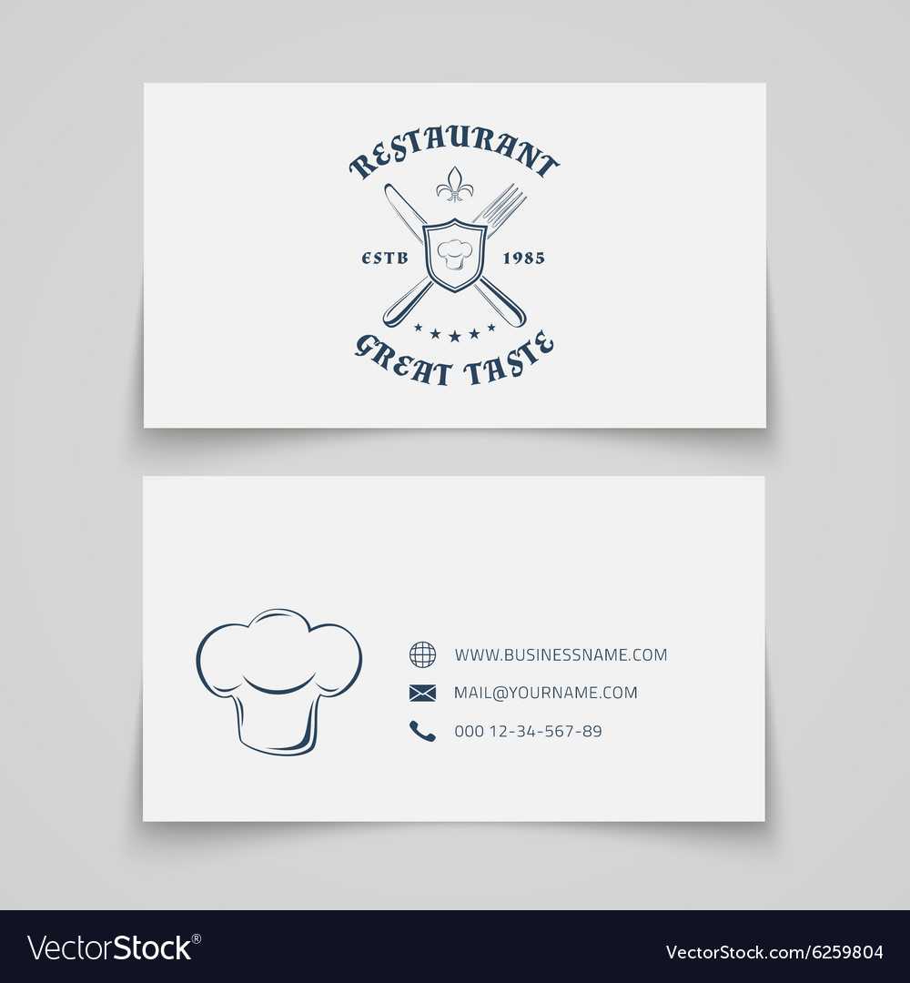 Restaurant Business Card Template Intended For Restaurant Business Cards Templates Free