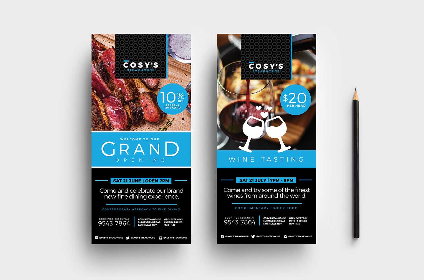 Restaurant Dl Card Template In Psd, Ai & Vector – Brandpacks With Regard To Dl Card Template