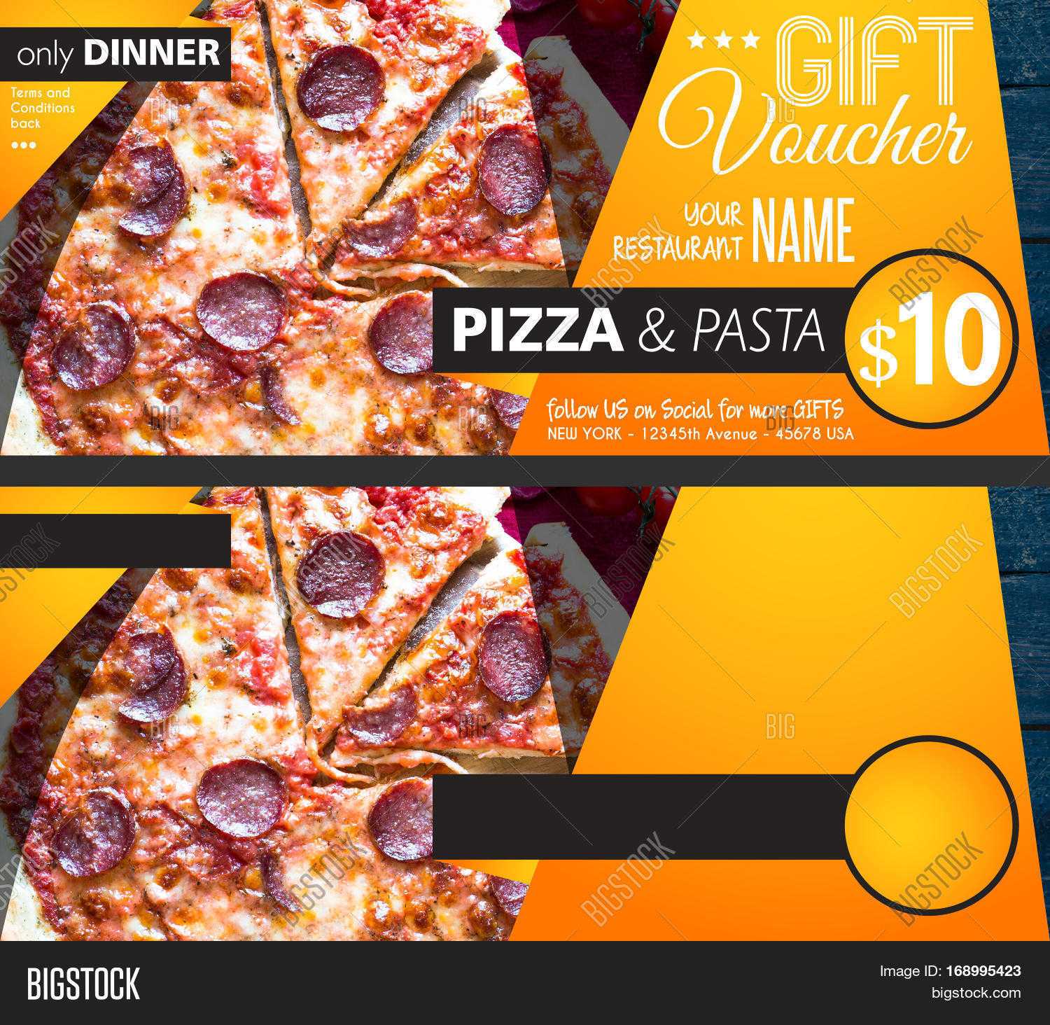 Restaurant Gift Image & Photo (Free Trial) | Bigstock Pertaining To Pizza Gift Certificate Template