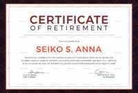 Retirement Certificate - Dalep.midnightpig.co in Retirement Certificate Template