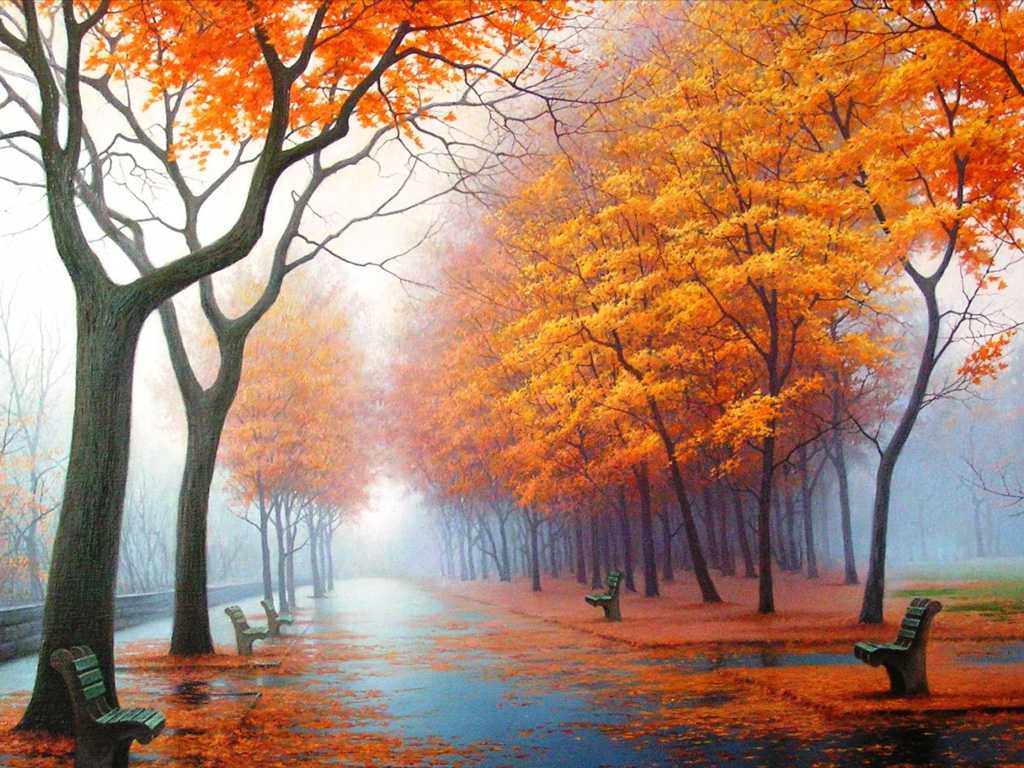 Road In Autumn Backgrounds For Powerpoint – Nature Ppt Templates With Regard To Free Fall Powerpoint Templates
