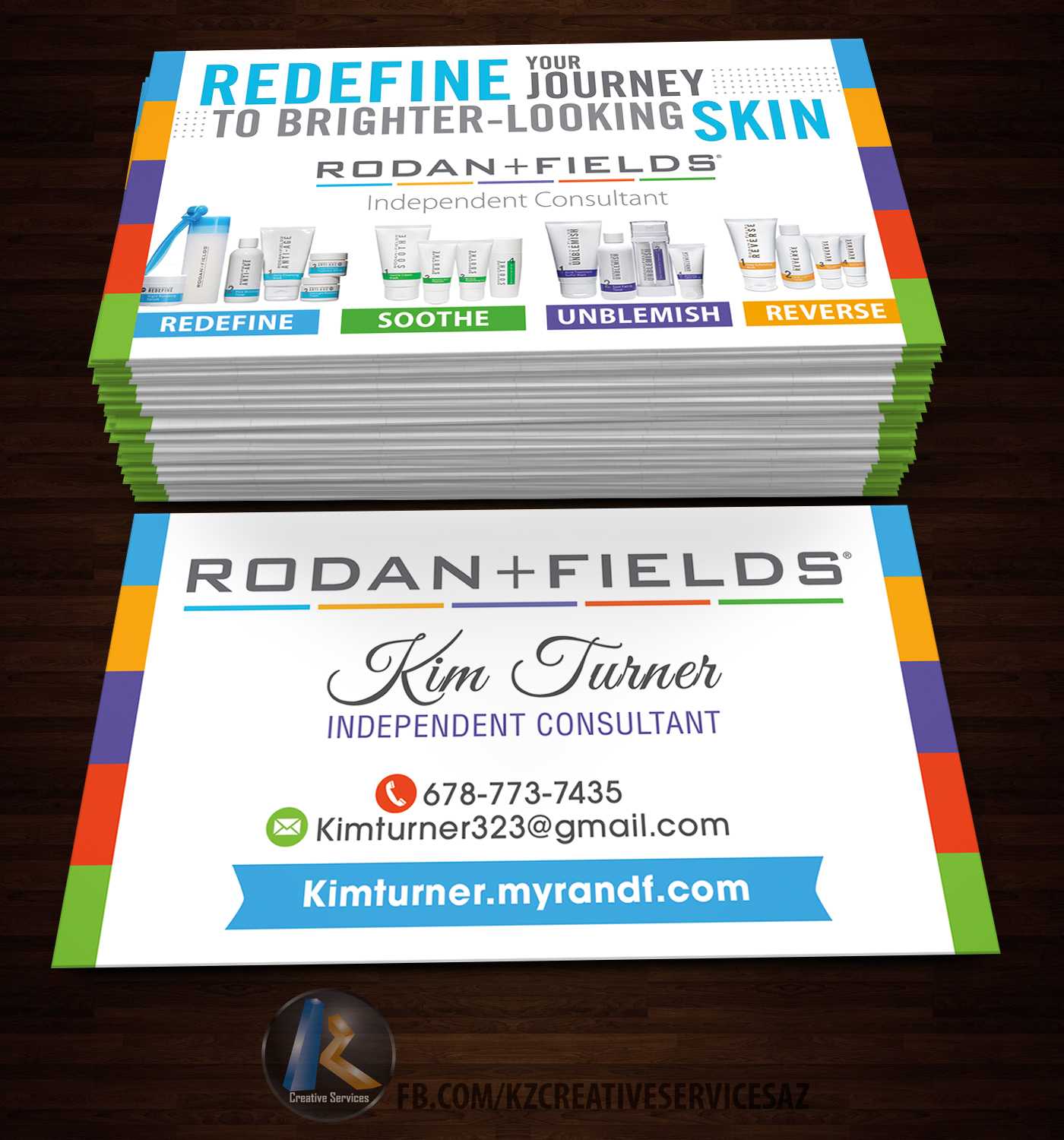 Rodan & Fields Business Cards Style 1 Soldkz Creative Services Throughout Rodan And Fields Business Card Template