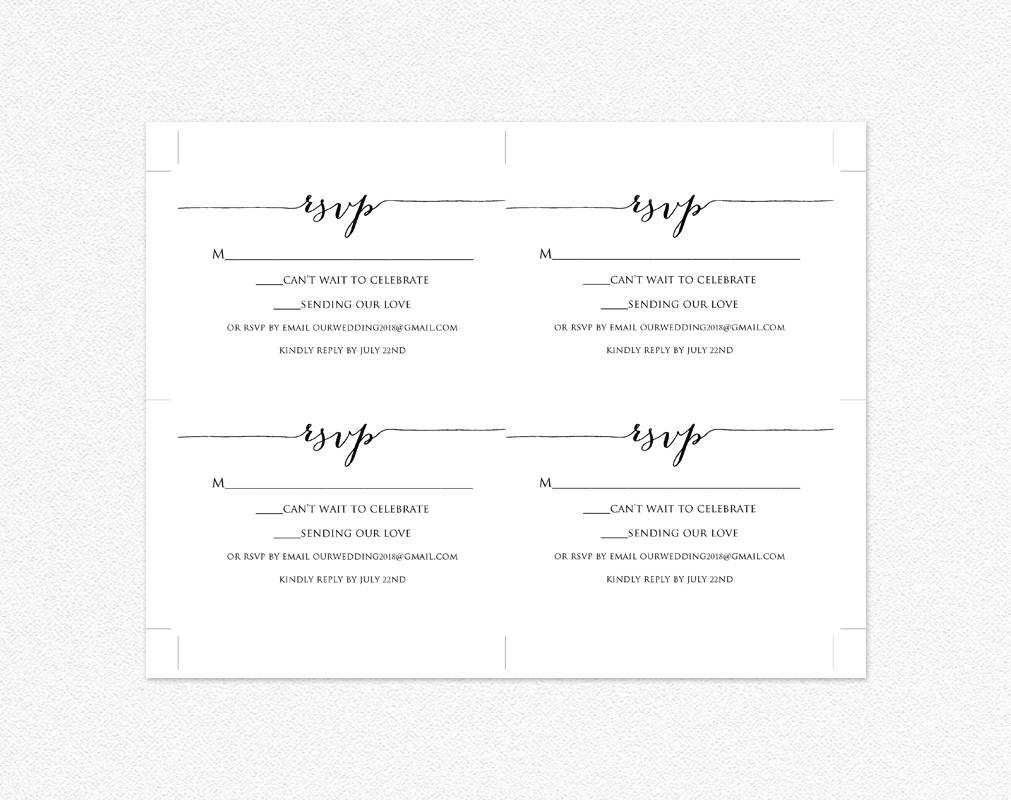 Rsvp Card Printable Template · Wedding Templates And Printables In Free Printable Wedding Rsvp Card Templates