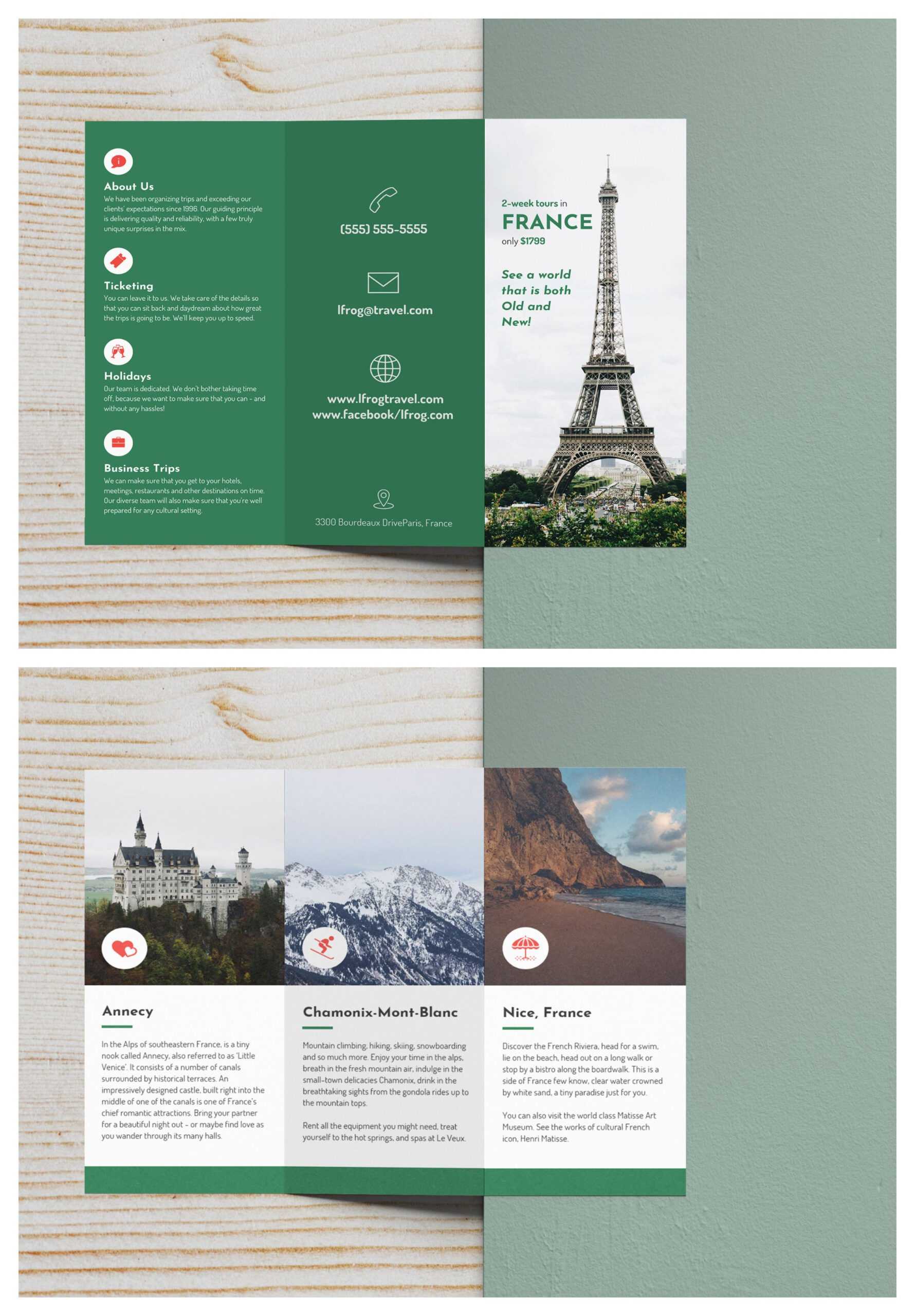 Sample Travel Brochure Template – Calep.midnightpig.co With Travel Guide Brochure Template