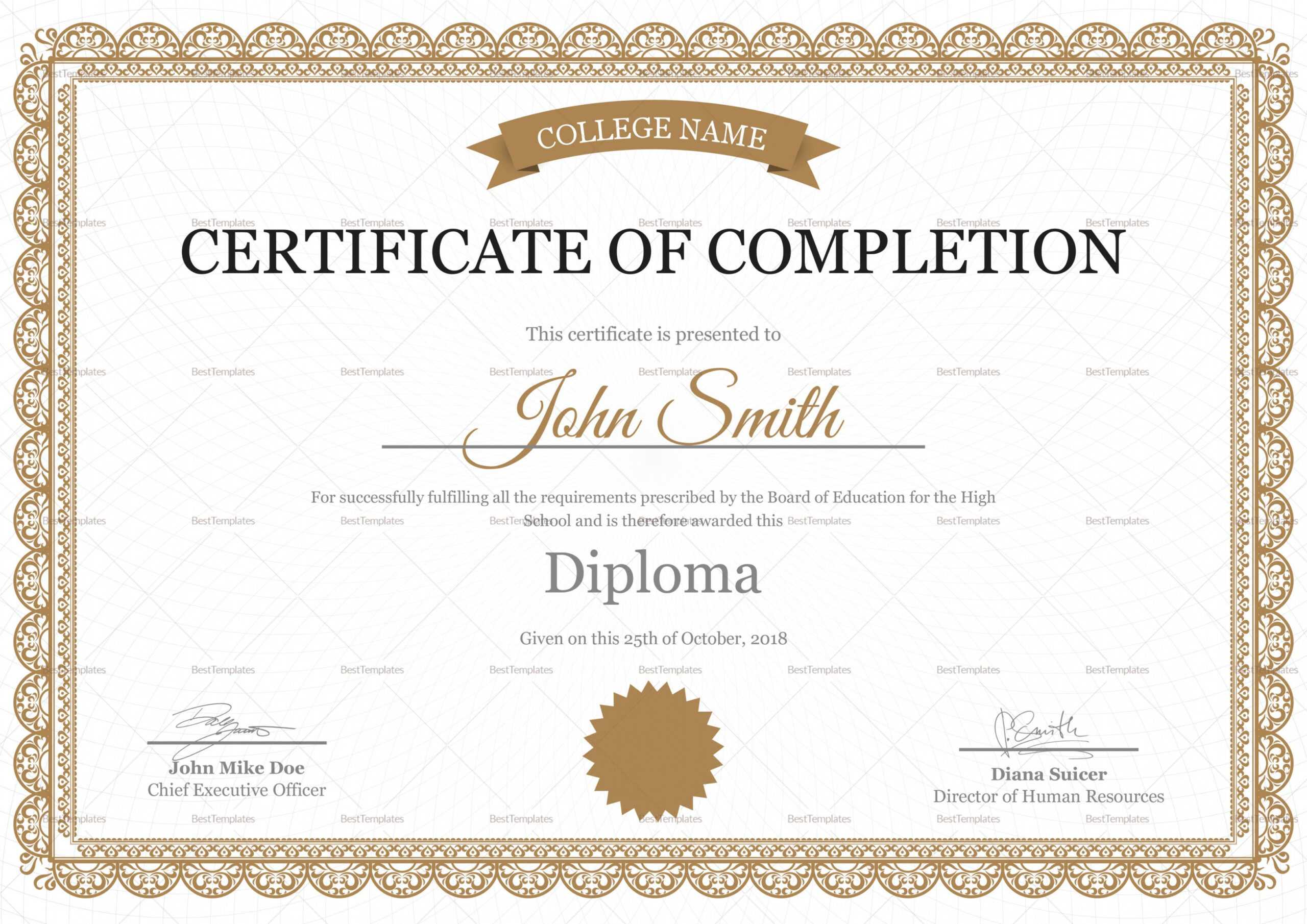 School Certificate Design – Veppe.digitalfuturesconsortium Inside Certificate Templates For School
