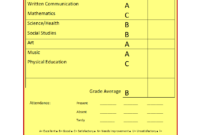 School Report Template with Result Card Template