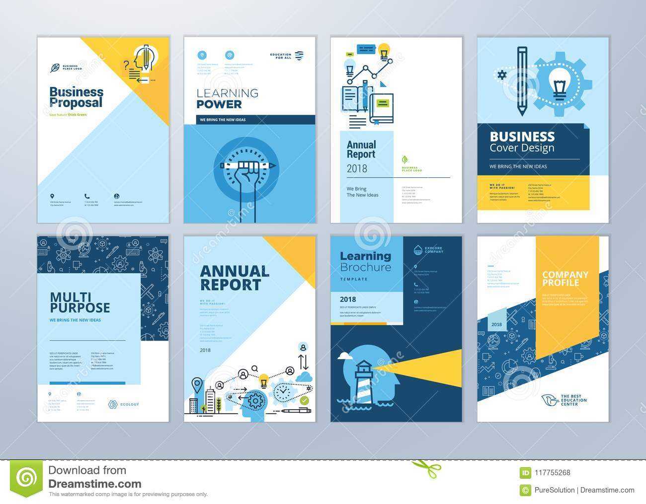 Set Of Brochure Design Templates On The Subject Of Education Inside Online Free Brochure Design Templates