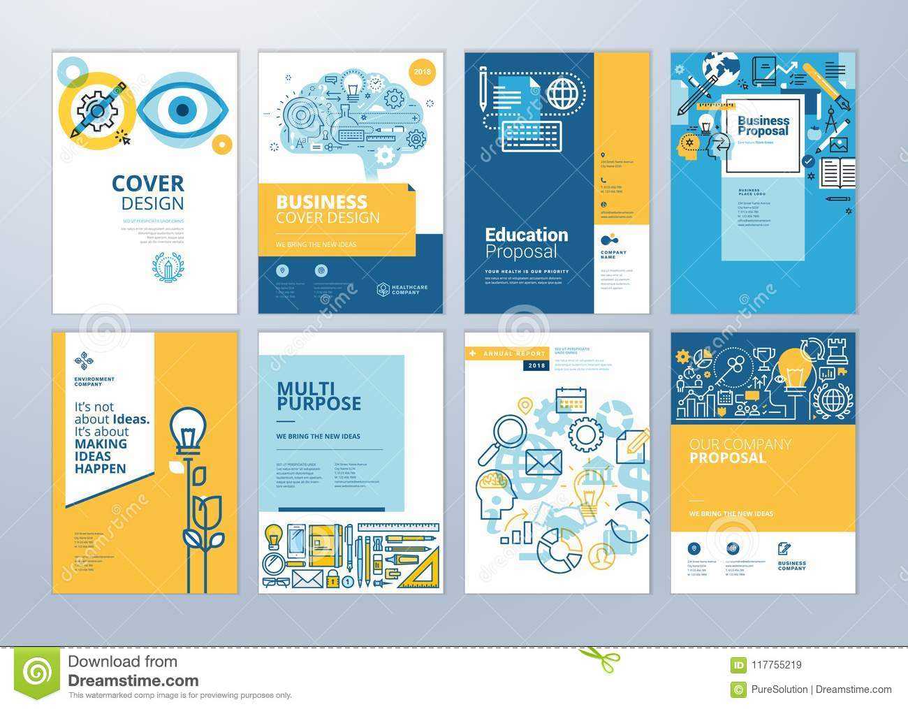 Set Of Brochure Design Templates On The Subject Of Education With School Brochure Design Templates