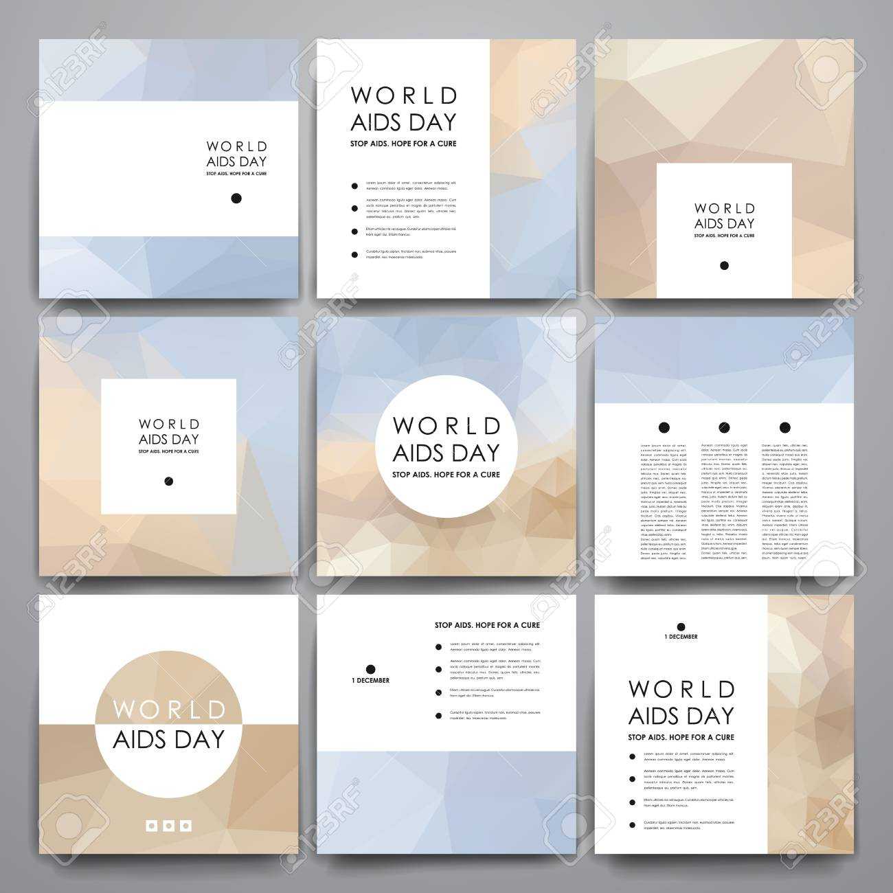Set Of Brochure, Poster Templates In World Aids Day Style. Beautiful.. For Hiv Aids Brochure Templates