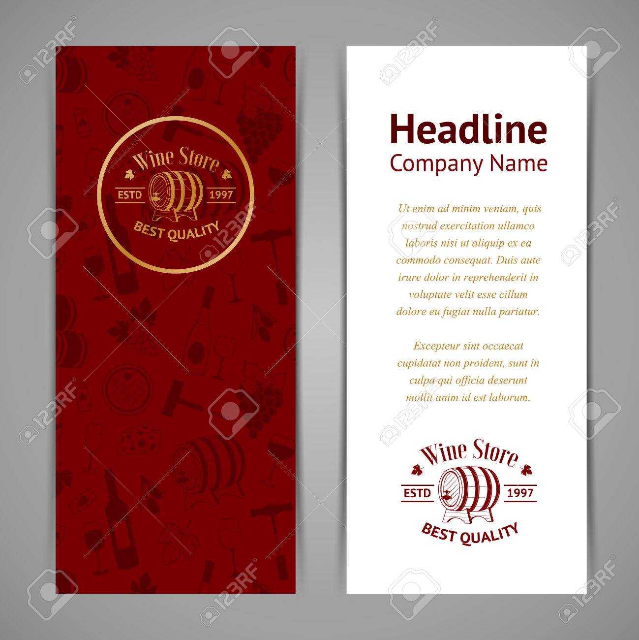 Set Of Business Cards. Templates For Wine Company Throughout Company Business Cards Templates