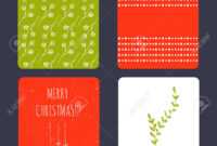 Set Of Winter Small Card Templates. Collection For Christmas.. inside Small Greeting Card Template