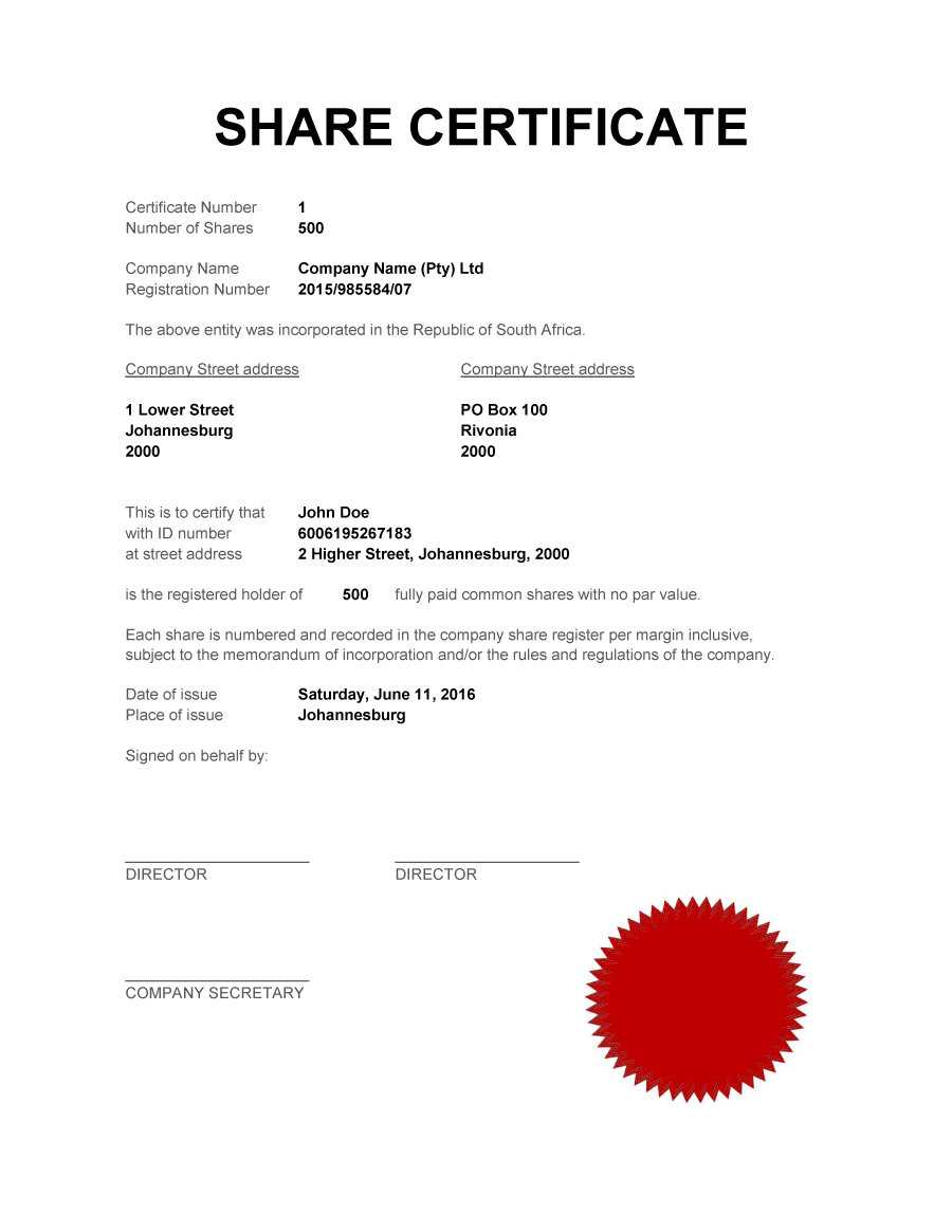 Share Certificate Format – Calep.midnightpig.co For Template For Share Certificate