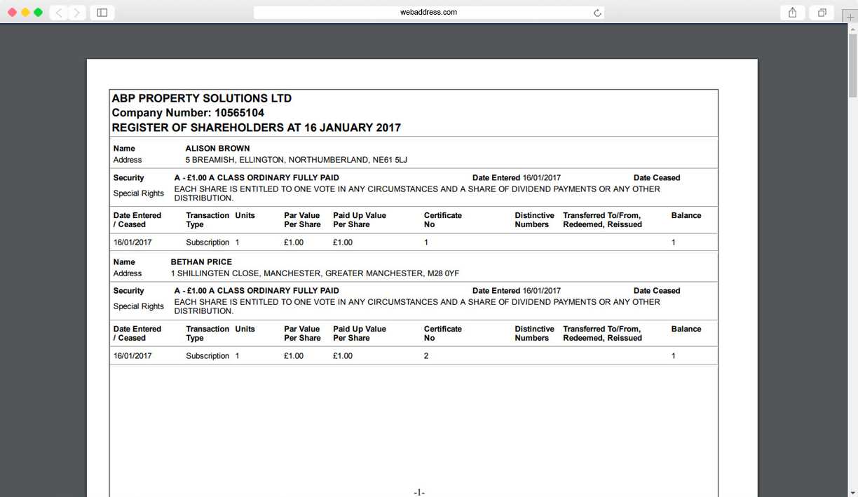 Share Certificates | Thecompanywarehouse.co.uk In Share Certificate Template Companies House