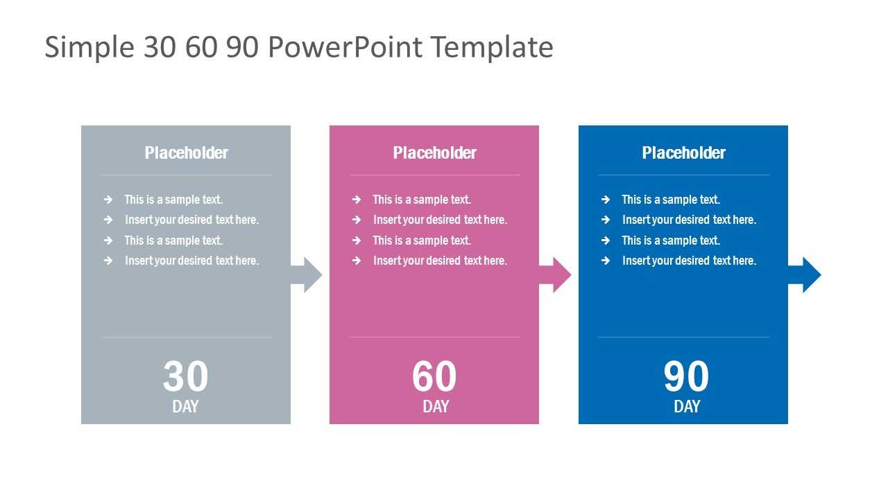 Simple 30 60 90 Day Powerpoint Template Throughout 30 60 90 Day Plan Template Powerpoint