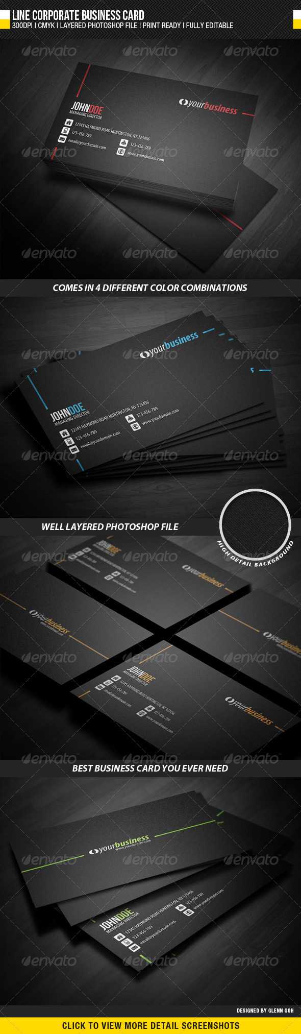 Simple Business Card Templates & Designs From Graphicriver With Regard To Generic Business Card Template