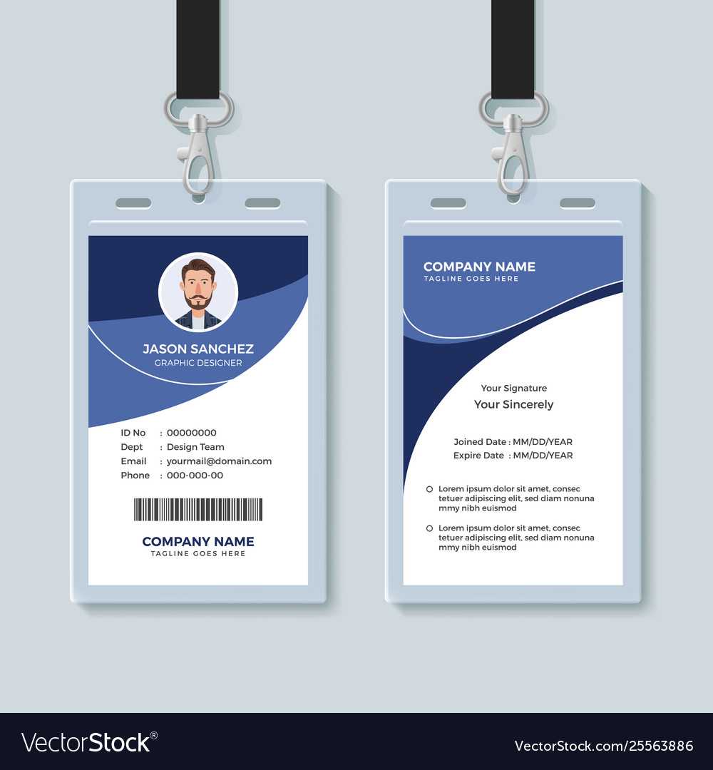 Simple Corporate Id Card Design Template Regarding Company Id Card Design Template