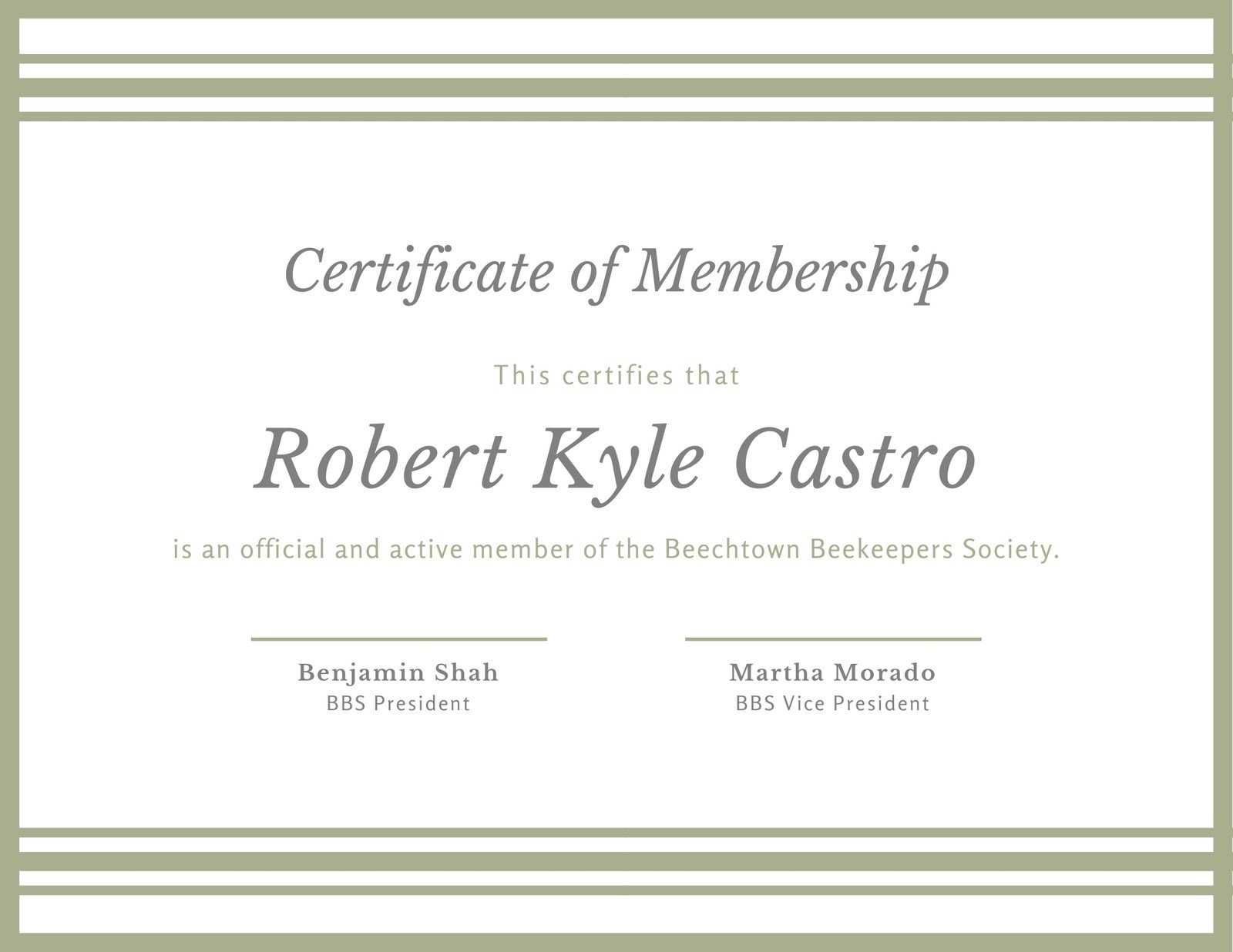 Simple Lines Membership Certificate – Templatescanva Pertaining To New Member Certificate Template