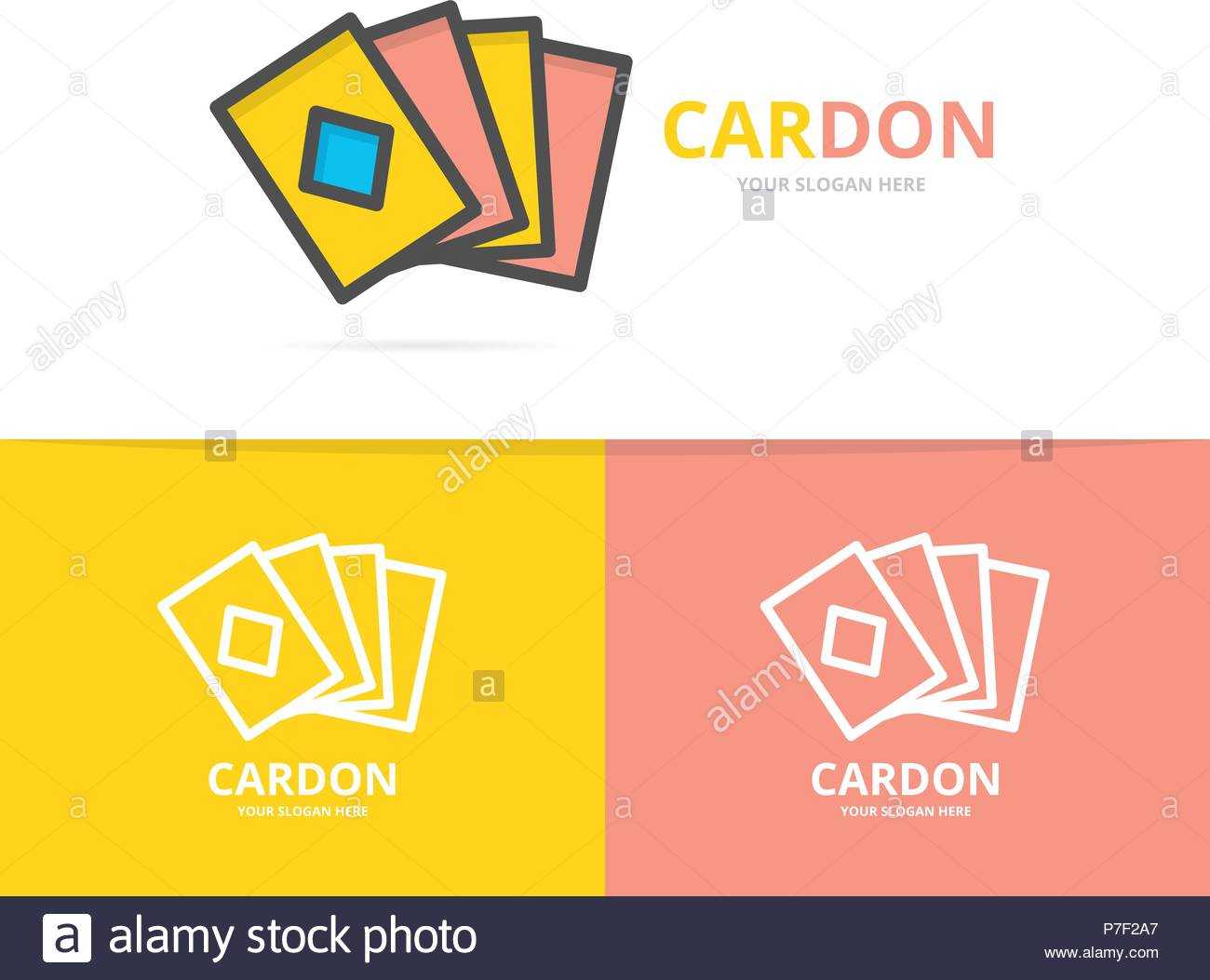 Simple Playing And Game Cards Logo Design Template. Symbol In Template For Game Cards