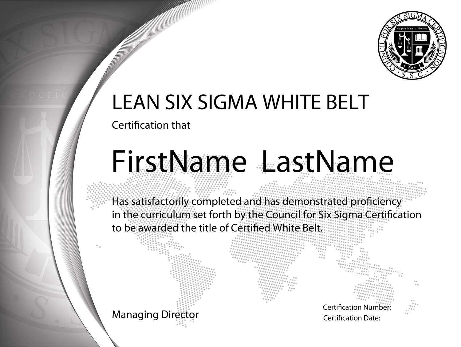 Six Sigma Green Belt Training & Certification In Healthcare In Green Belt Certificate Template