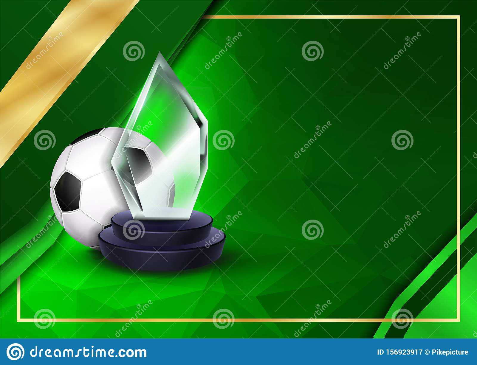 Soccer Certificate Diploma With Glass Trophy Vector. Sport Within Soccer Certificate Template Free