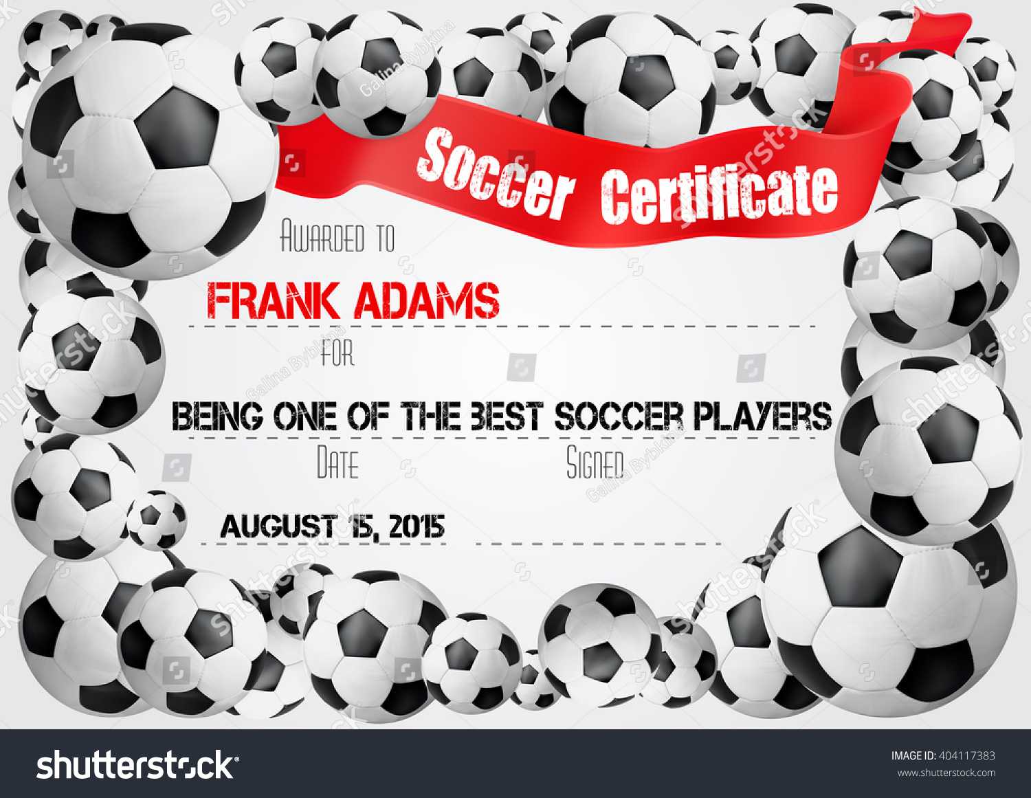 Soccer Certificate Template Football Ball Icons Stock Image Regarding Soccer Certificate Template Free