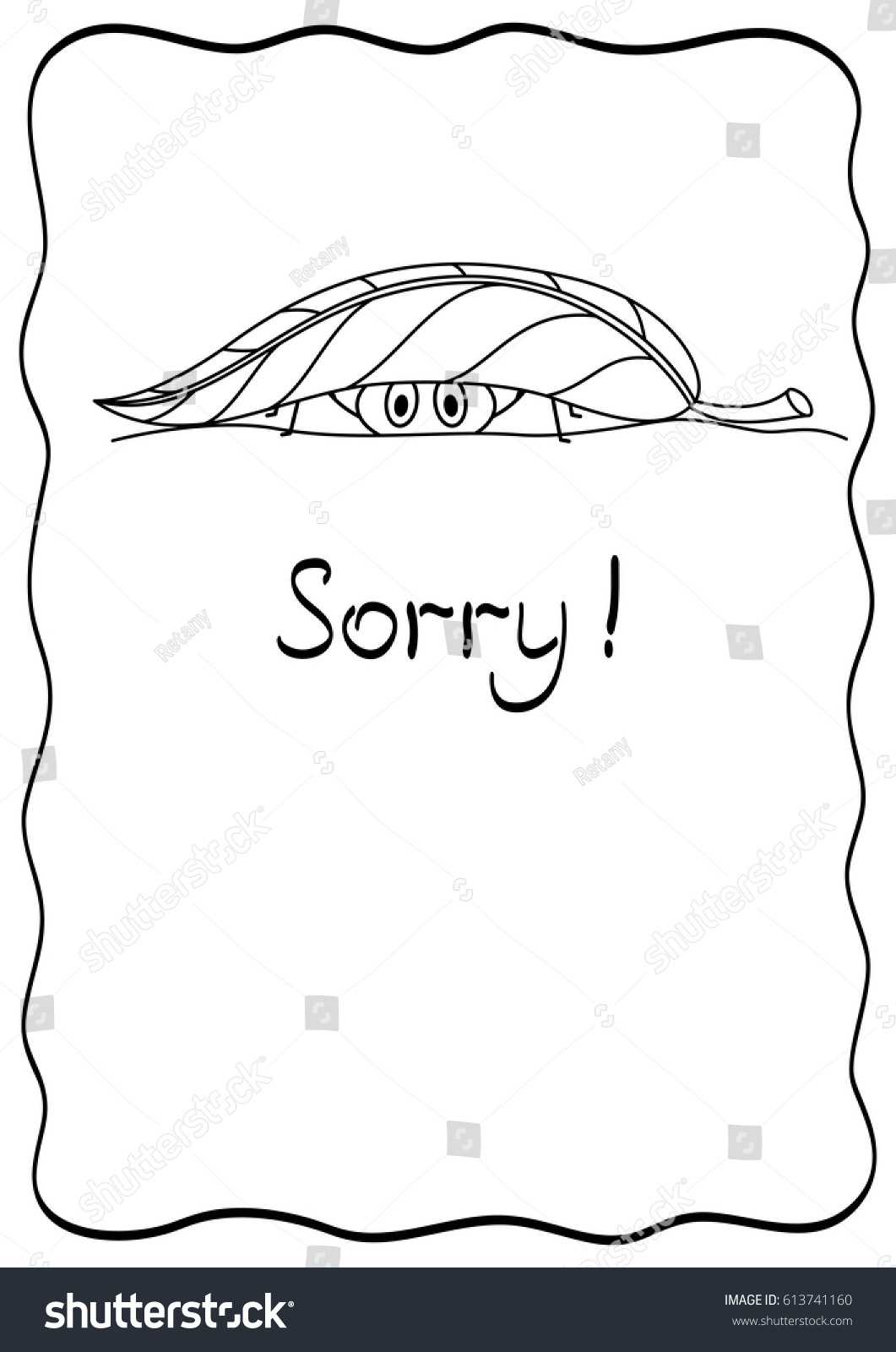 Sorry Comic Postcard Spider Design Template Stock Image Pertaining To Sorry Card Template