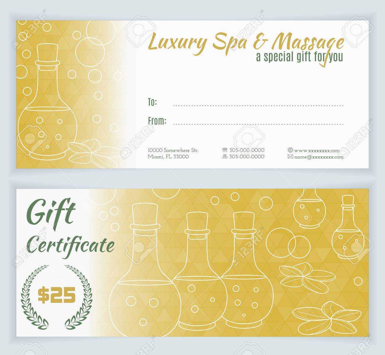 Spa Gift Certificate Template – Dalep.midnightpig.co In Spa Day Gift Certificate Template