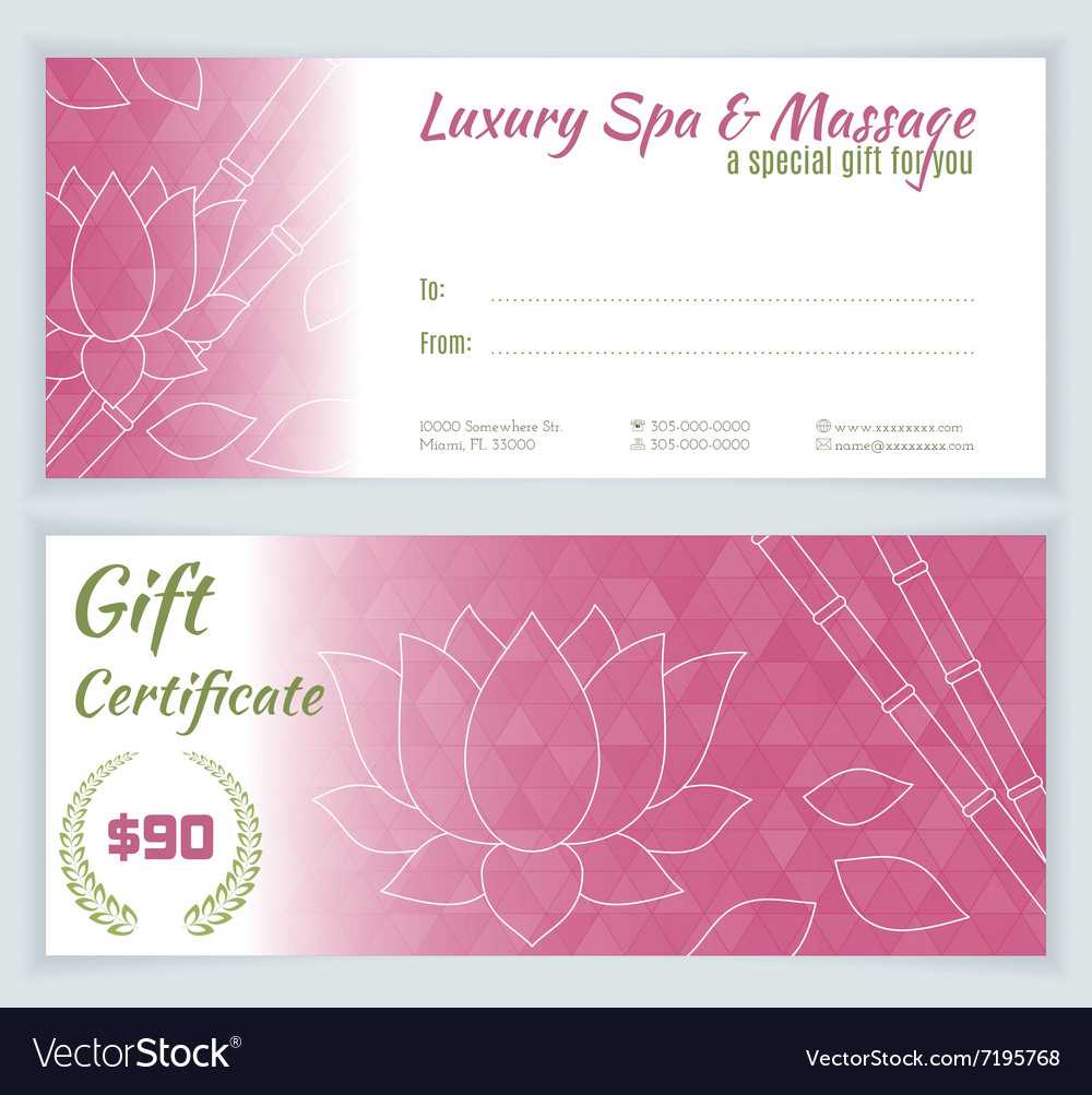 Spa Gift Certificate Template Free – Dalep.midnightpig.co In Massage Gift Certificate Template Free Printable