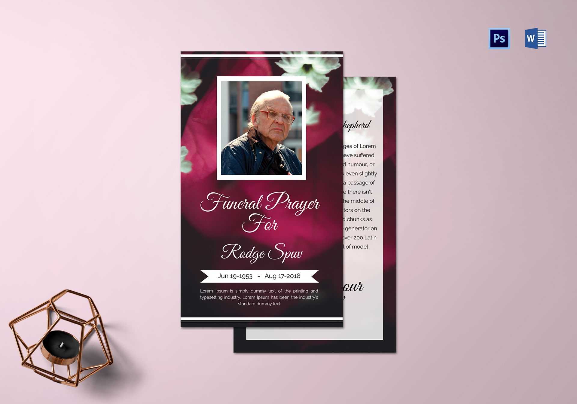 Special Funeral Prayer Card Template Intended For Prayer Card Template For Word