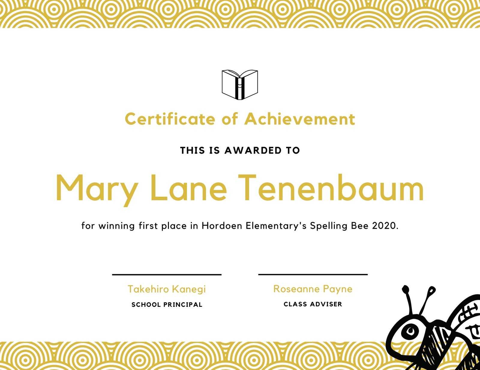 Spelling Bee Fun Certificate – Templatescanva Intended For Spelling Bee Award Certificate Template