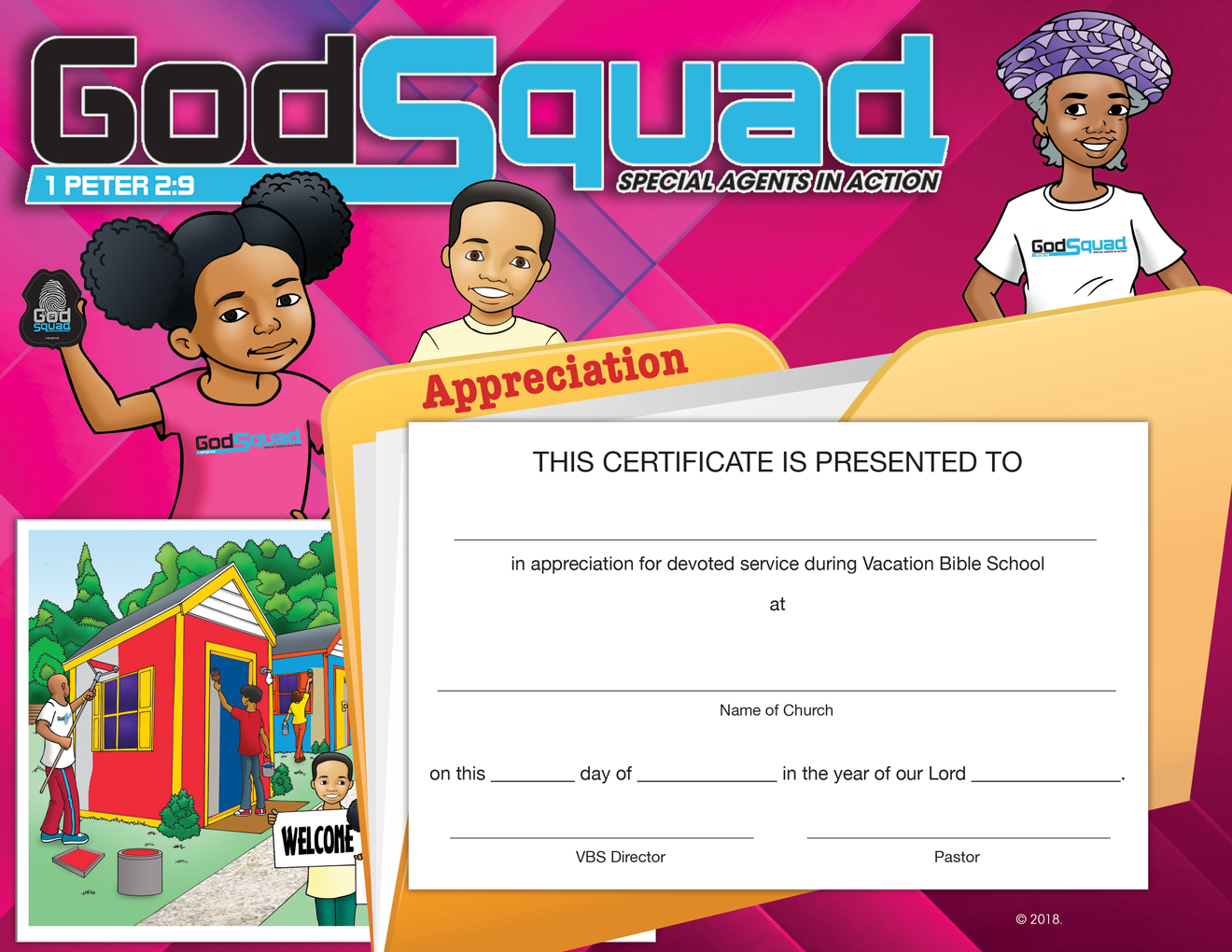 Ssaacc26 | Sunday School Awards And Certificate Clipart Big In Vbs Certificate Template