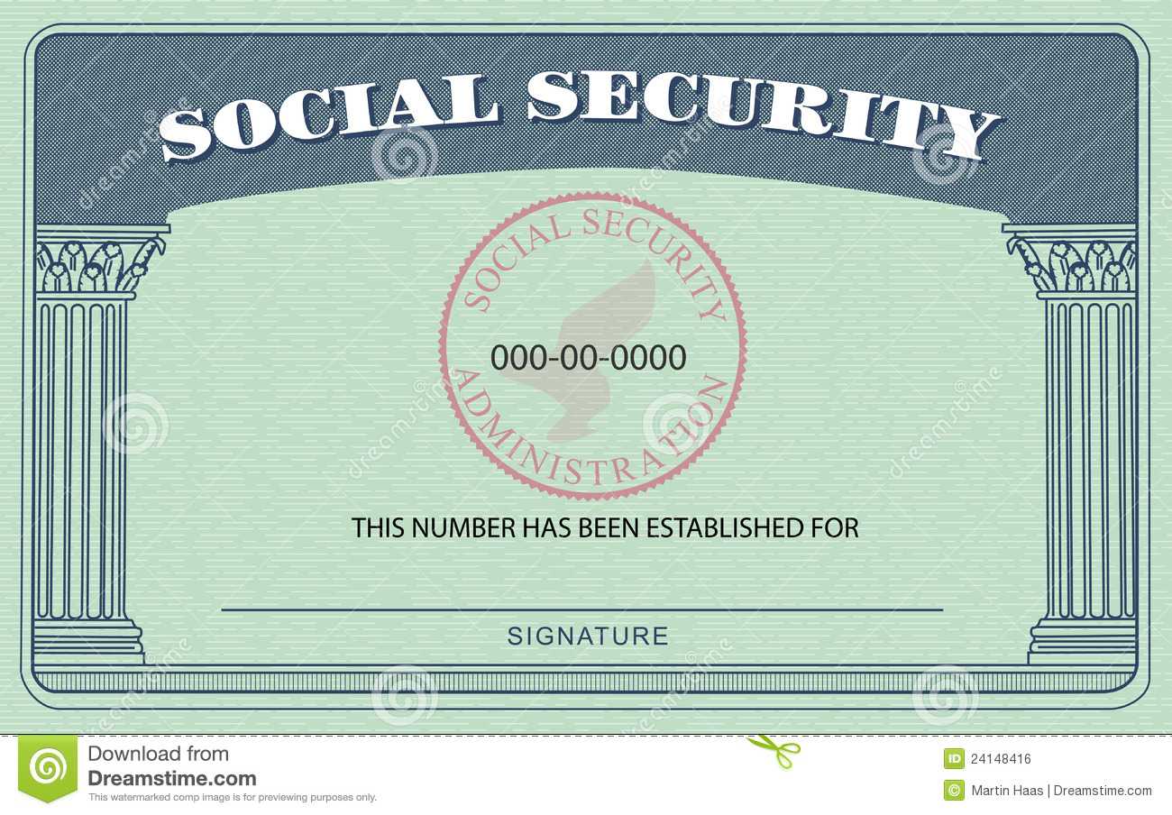 Ssn Card Template. Social Security Card Royalty Free Stock Intended For Social Security Card Template Download